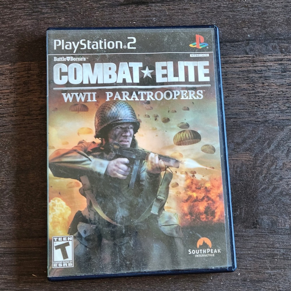 Combat Elite WWII‎ Paratroopers Playstation 2 PS2 Complete CIB Game
